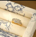 Gold Plated Starfish and Turtle Ring with Blue and White Stones for Women Casual Beach Outfits - Image 3