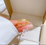 Gold Heart Shaped Diamond Studded Ring For Women - Modern Jewelry Gift - Image 2