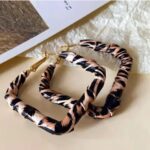 Animal Print Hoop Earrings with Gold Earring Backs for Women - Casual Fashion Statement with Zebra-Like Pattern
