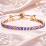 Luxury Purple Crystal Adjustable Bracelet - Image 4