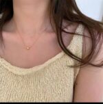 Gold Plated Heart Necklace for Women - Minimalist Delicate Chain Pendant for Girls Fashion Jewellery Anniversary Gift - Image 3