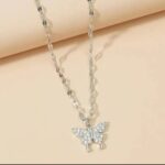 Silver Butterfly Layered Necklace Set for Women – Delicate Chain Pendant for Girls, , Daily Fashion Accessories - Image 3