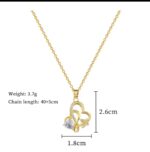 Gold Plated Butterfly Heart Pendant Necklace for Women - Fashion Jewelry Gift for Girls - Chain Necklace - Image 2