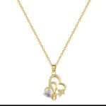 Gold Plated Butterfly Heart Pendant Necklace for Women - Fashion Jewelry Gift for Girls - Chain Necklace - Image 4
