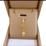 Gold Plated Leaf Pendant Necklace for Women - Delicate Chain Fashion Jewellery Gift - Image 2
