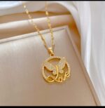 Gold Plated Butterfly Necklace for Women – Pendant with 'Love' Script – Fashion Jewelry Gift for Girls - Image 2