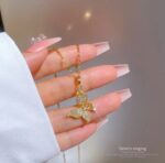 Gold Plated Butterfly Pendant Necklace for Women - Fashion Jewelry for Girls - Image 2
