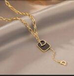 Gold Plated Necklace for Women with D Pendant - Fashion Jewellery for , Daily Use, Gift for Girls - Image 2