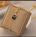 Gold Plated Necklace for Women with D Pendant - Fashion Jewellery for , Daily Use, Gift for Girls