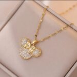 Gold Plated Mickey Mouse Necklace for Women & Girls - Pendant Chain for , Party, Gift - 18 Inch Fashion Jewelry - Image 2