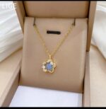 Flower Pendant Necklace Gold Plated Silver Alloy For Women Girls Fashion Jewellery - Image 4
