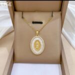 Gold Plated Madonna Pendant Necklace for Women - Religious Jewelry for & Gifting