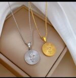 Gold Snake Pendant Necklace for Women - Minimalist Circular Design for & Gifting Fashion Jewelry