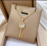 Gold Plated Key Pendant Necklace for Women - Fashion Jewelry for Girls - Accessory - Delicate Chain Necklace - Image 3