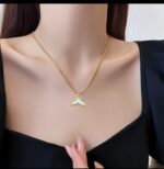 Whale Tail Pendant Necklace – Silver & Gold Tone Fashion Jewelry for Women, Girls – , Gift Option - Image 6