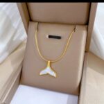 Mother of Pearl Tail Necklace: Gold Plated Chain Pendant for Women, Girls - Fashion Jewelry Women's Necklace - Image 4