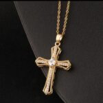 Gold Plated Cross Pendant Necklace for Women & Girls - Fashion Religious Jewelry for , Party, Festive Occasions