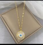 Evil Eye Necklace Gold Plated for Women Girls - Fashion Jewelry Party Festive Occasion - Image 4