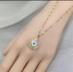 Evil Eye Necklace Gold Plated for Women Girls - Fashion Jewelry Party Festive Occasion - Image 2