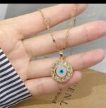 Evil Eye Necklace Gold Plated for Women Girls - Fashion Jewelry Party Festive Occasion - Image 3