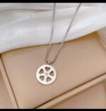 Heart Shaped Pendant Necklace Set for Women - Gold & Silver Tone Fashion Jewelry Romantic Gift - Image 3