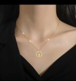 Gold Plated Bunny Necklace for Women - Fashion Jewelry Pendant with Rhinestones - Accessory - Image 3