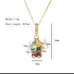 Travel Suitcase Necklace: Gold Plated Pendant with CZ Stone for Women, Girls - Fashion Jewelry Gift Airplane Necklace - Image 2