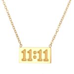 Gold 11:11 Necklace for Women - Minimalist Chain Pendant for - Fashion Jewellery