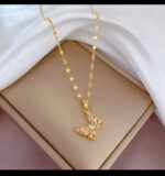 Gold Plated Butterfly Necklace for Women - Delicate Chain Pendant for Girls Fashion Jewellery - Image 4