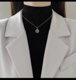 Gold Plated Pendant Necklace for Women - Celestial Moon & Star Design Fashion Jewelry - Image 3