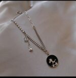 Silver Alloy Necklace Set for Women - Layered Chain with Pendant & Charm, Fashion Jewellery - Image 4