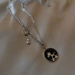 Silver Alloy Necklace Set for Women - Layered Chain with Pendant & Charm, Fashion Jewellery