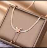 Rose Gold Butterfly Bracelet for Women - Delicate Chain Link Design with Adjustable Closure for Girls, Ideal for & Gifting - Image 4