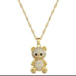 Gold Plated Teddy Bear Necklace for Women & Girls - Cute Bear Pendant Chain for , Gift for Loved Ones Fashion Jewelry - Image 3