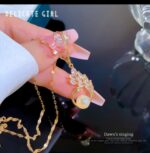 Gold Plated Pearl Necklace Set with Cubic Zirconia Stones for Women - Festive & Wedding Wear Fashion Jewelry - Image 3