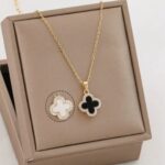 Clover Leaf Necklace and Earring Set - Gold Plated Fashion Jewelry for Women - Festive & Casual Wear - Image 4