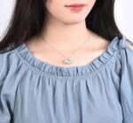 Elegant Pearl Shell Silver Pendant Necklace - Image 2