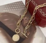 Vintage Coin Layered Gold Chain Necklace - Image 2