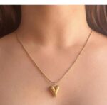 Minimal Gold Heart Pendant Necklace