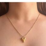 Minimal Gold Heart Pendant Necklace