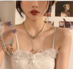 Pearl Crystal Heart Charm Silver Bracelet - Image 4