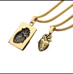 Anatomical Heart Gold Pendant Necklace - Image 3