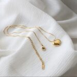 Minimal Gold Puffy Heart Pendant Necklace - Image 3