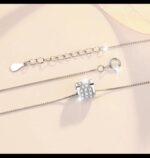 Crystal Barrel Silver Pendant Necklace - Image 3