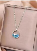 Ocean Whale Silver Pendant Necklace - Image 2