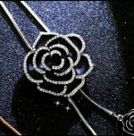 Crystal Rose Flower Pendant Necklace - Image 3