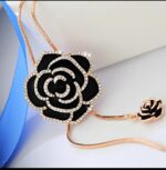 Crystal Rose Flower Pendant Necklace - Image 4