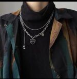 Forever Heart Layered Chain Necklace - Image 2