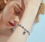 Silver Heart Crystal Charm Bracelet - Image 3