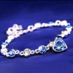 Silver Heart Crystal Charm Bracelet - Image 2